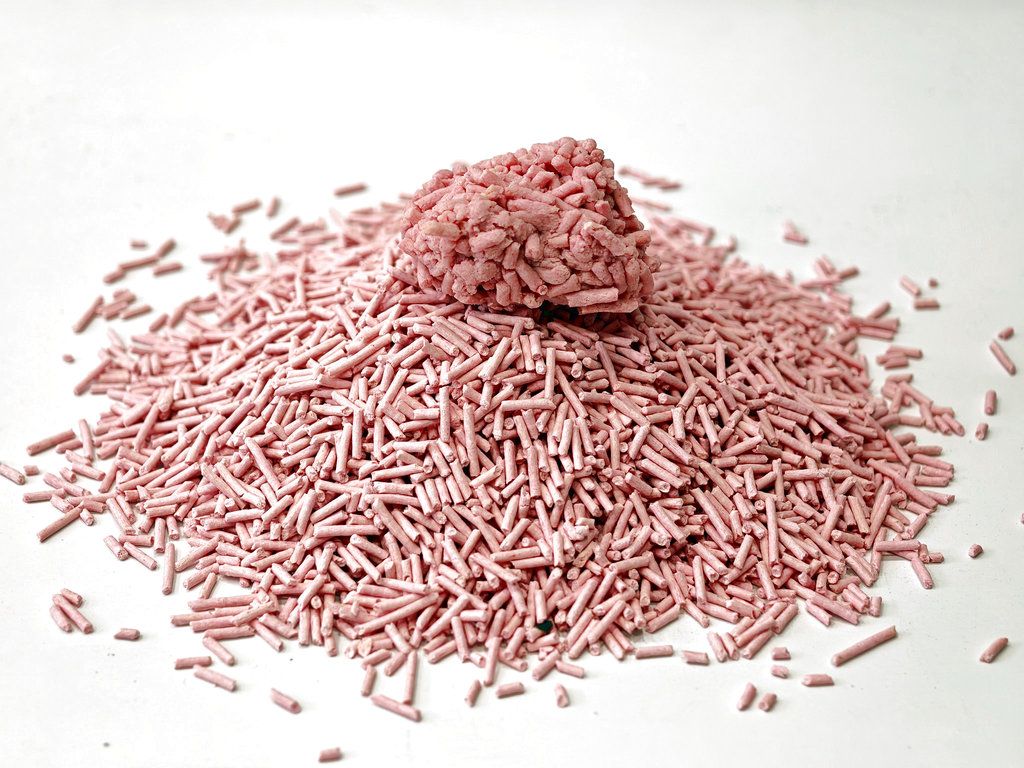 Hot Sale Eco Friendly Easy Clean Clumping Tofu Cat Litter Sand baby powder / peach